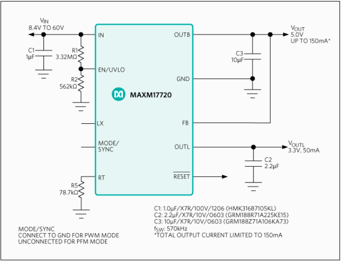 MAXM17712ѹ͵ԴģDC-DCת