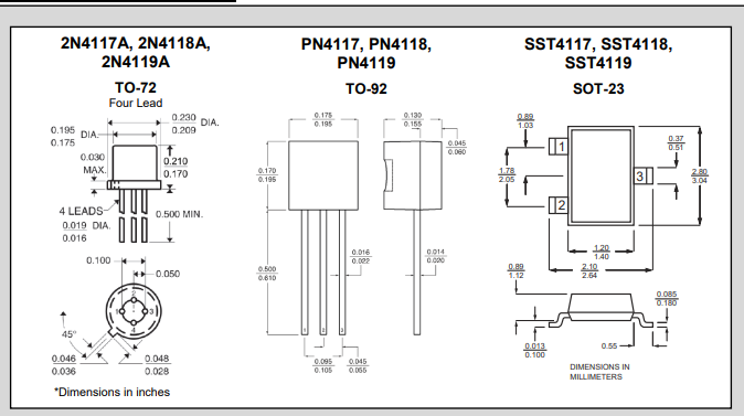 Linear Systems 2N/PN/SST4117ϵ