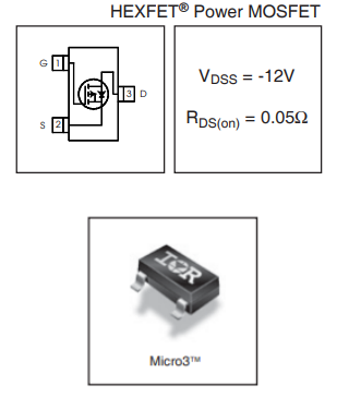 IRLML6401TRPBF12VͨPMOSFET